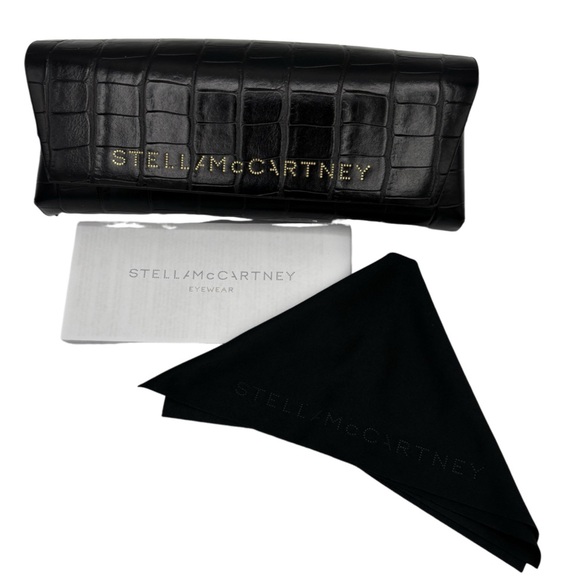 New Black Vegan Leather Stella McCartney Eyeglass/Sunglass Case - Picture 1 of 5